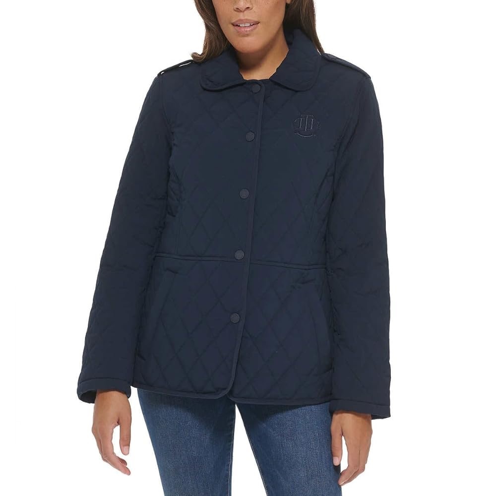 Tommy Hilfiger Navy Quilted Puffer Jacket